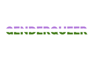 Genderqueer Text Art flag