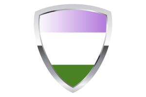 Genderqueer Shield Flag flag