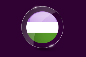 Genderqueer Flag Glossy Round Button flag