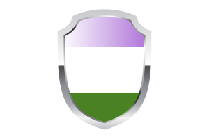 Genderqueer Shield Logo flag