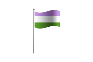 Waving Flag of Genderqueer flag