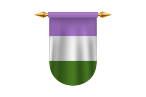 Genderqueer Flag Emblem Vector Images flag