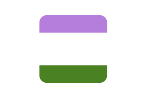 Genderqueer Flag Square Rounded Shape flag