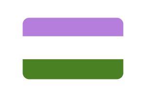 Genderqueer Flag rounded Rectangle Vector Illustration flag