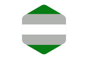 Greyromantic Flag Rounded Hexagon Shape flag