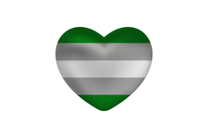 Love of Greyromantic Heart Shape flag