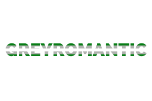 Greyromantic Text Art flag