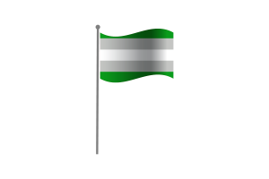 Waving Flag of Greyromantic flag