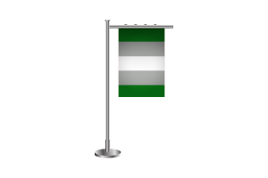 3d Greyromantic Standing Flag flag