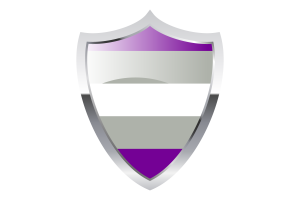 Flaga greyromantyczna z średniowieczną tarczą grzewczą flag