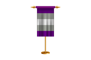 Wektorowa ceremonialna flaga greyromantyczna za darmo flag