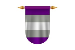 Wektorowe obrazy emblematu flagi greyromantycznej flag