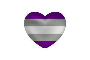 Miłość greyromantyczna w kształcie serca flag