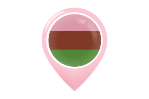 Gynosexual Flag Map Pin Icon flag