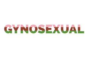 Gynosexual Text Art flag