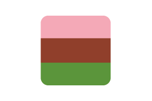 Gynosexual Flag Square Rounded Shape flag