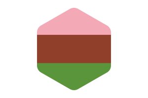 Gynosexual Flag Rounded Hexagon Shape flag