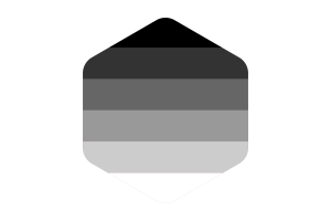 Gynosexual Flag Rounded Hexagon Shape flag