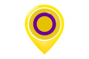 Intersex Flag Map Pin Icon flag