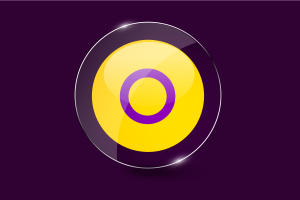Intersex Flag Glossy Round Button flag