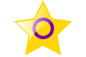 Intersex Flag Star Icon flag