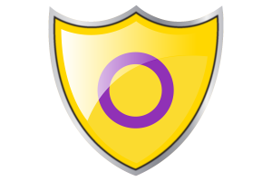 Shield with Flag of Intersex flag