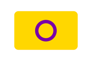 Intersex Flag rounded Rectangle Vector Illustration flag