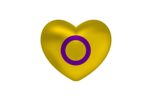 Love of Intersex Heart Shape flag