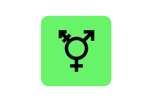 Israeli Transgender Flag Square Rounded Shape flag