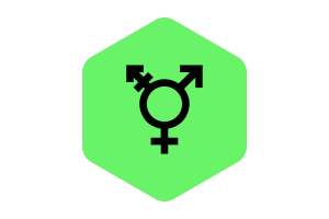 Israeli Transgender Flag Rounded Hexagon Shape flag