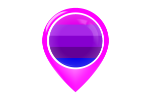 Jennifer Pellinen's Transgender Flag Map Pin Icon flag