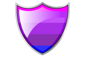 Shield with Flag of Jennifer Pellinen's Transgender flag