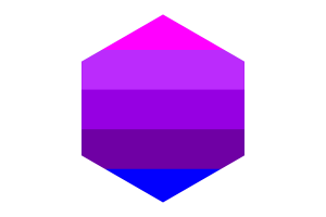 Jennifer Pellinen's Transgender Flag Hexagon Shape flag