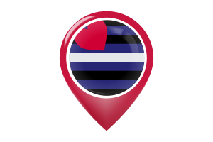 Leather pride Flag Map Pin Icon flag