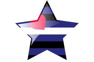 Leather pride Flag Star Icon flag