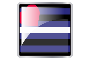 Leather pride Flag Square icon flag