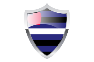 Leather pride Flag with Medieval Heater Shield flag