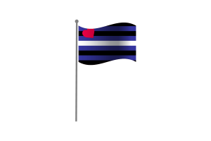 Waving Flag of Leather pride flag