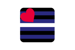 Leather pride Flag Square Rounded Shape flag