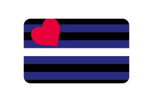 Leather pride Flag rounded Rectangle Vector Illustration flag