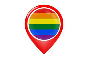 LGBT-Flagge Karten-Pin-Icon flag