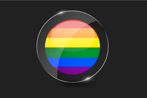 LGBT-Flagge glänzender runder Knopf flag