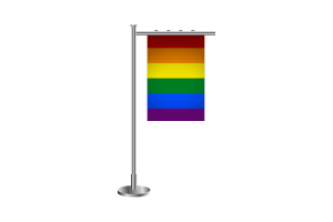 3D LGBT stehende Flagge flag