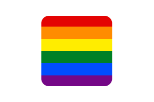 LGBT-Flagge quadratisch abgerundete Form flag