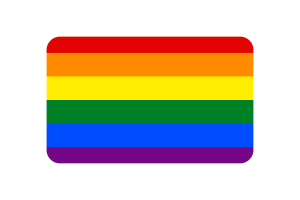 LGBT-Flagge abgerundetes Rechteck Vektorillustration flag
