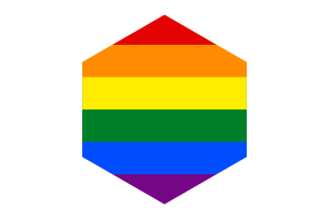 LGBT-Flagge Sechseckform flag