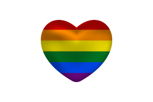Liebe zu LGBT Herzform flag
