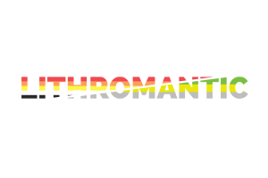 Lithromantic Text Art flag