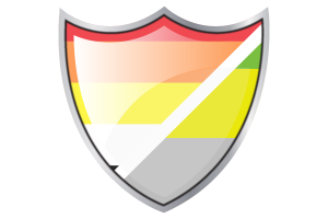 Shield with Flag of Lithromantic flag