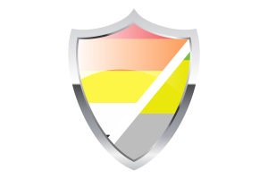 Lithromantic Flag with Medieval Heater Shield flag